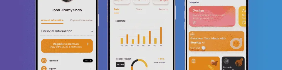 StartUp Assistant project screen, AI-Powered All-in-One Platform for Startups