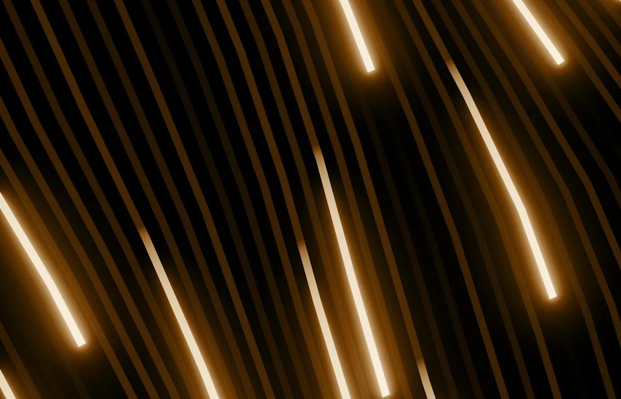 Abstract flowing lines of light on a dark background, representing measured traffic and conversion paths