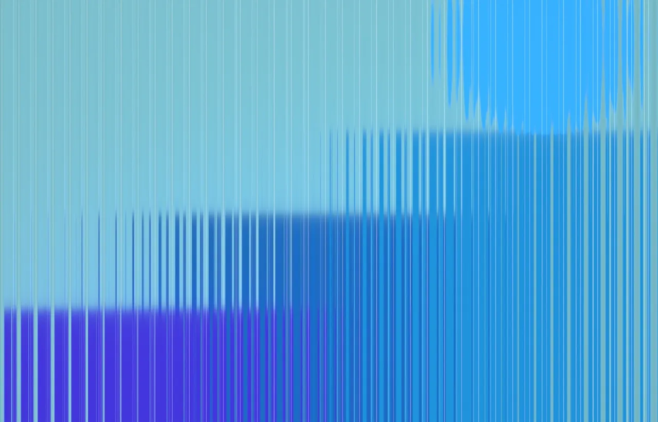 Closely spaced vertical lines running top to bottom across a smooth blue to purple gradient
