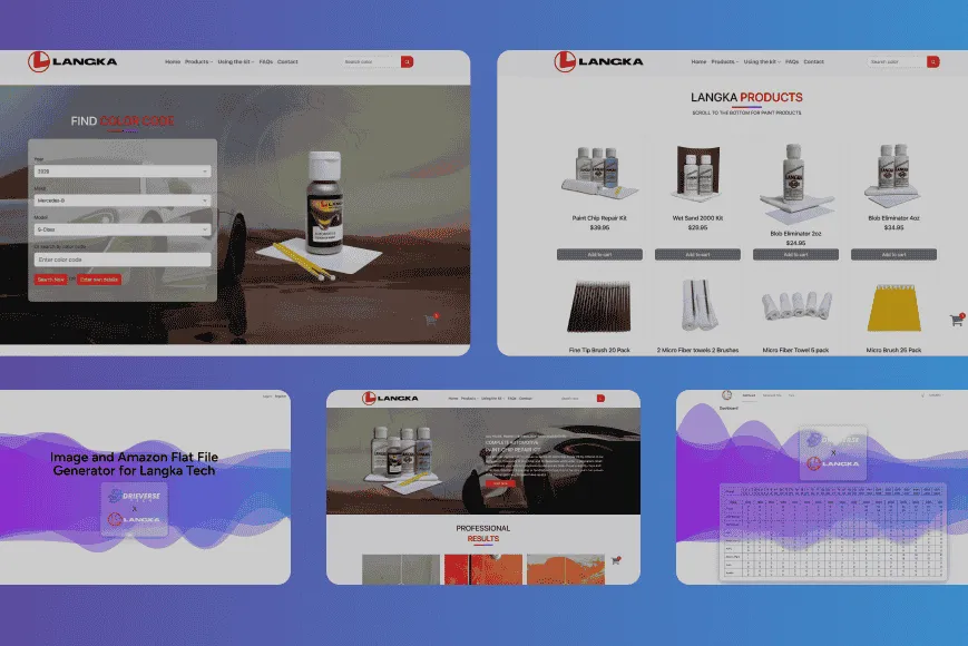 Langka E-Commerce project screen, Purpose-Built E-Commerce Store for Automotive Products