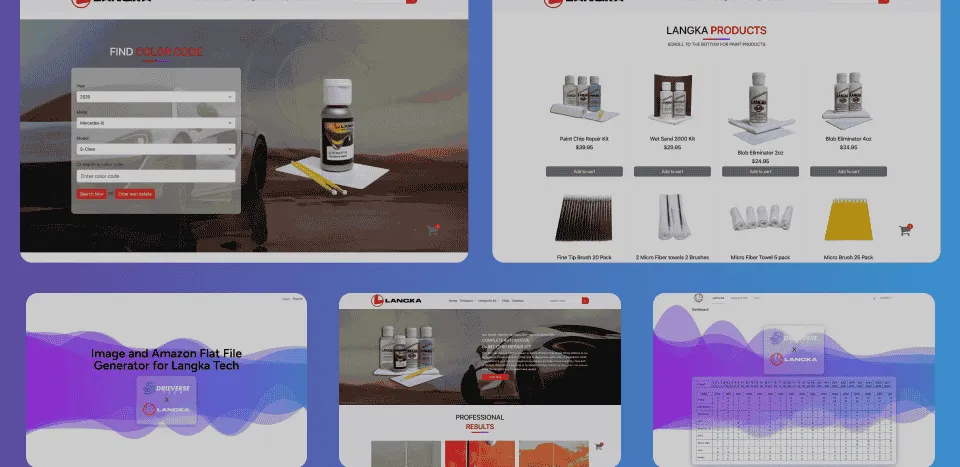 Langka E-Commerce project screen, Purpose-Built E-Commerce Store for Automotive Products